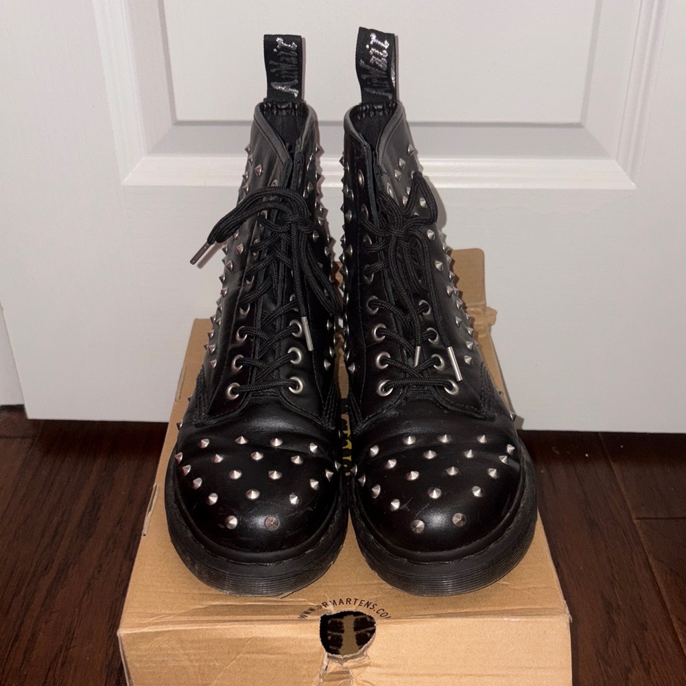 Dr. Martens Black Studded Combat Boots
